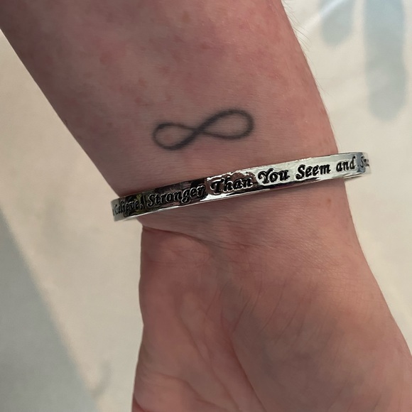 Silver Colored Bracelet (cuff) - Picture 2 of 3